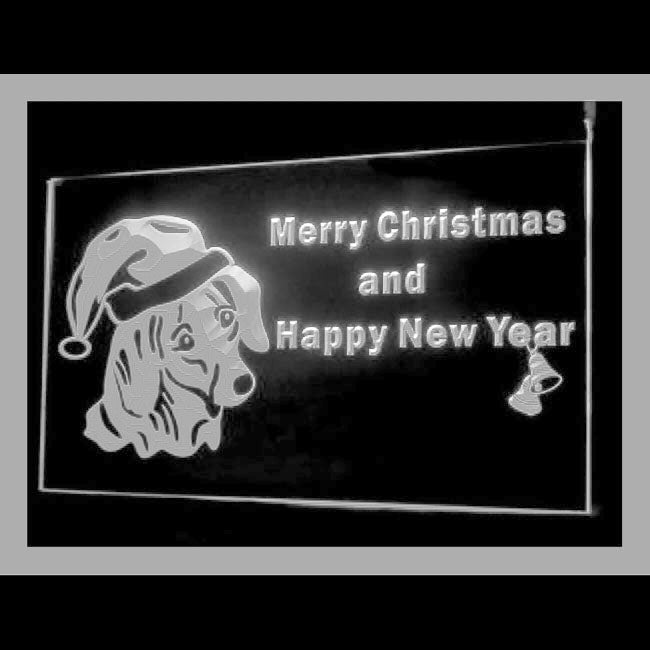150051 Dachshund Dog Christmas Pets Shop Home Decor Open Display illuminated Night Light Neon Sign 16 Color By Remote