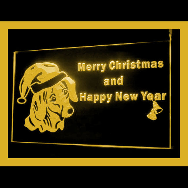 150051 Dachshund Dog Christmas Pets Shop Home Decor Open Display illuminated Night Light Neon Sign 16 Color By Remote