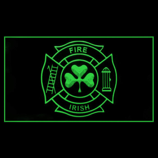 150066 Shamrock Fighting Irish Fire Dept Home Decor Open Display illuminated Night Light Neon Sign 16 Color By Remote