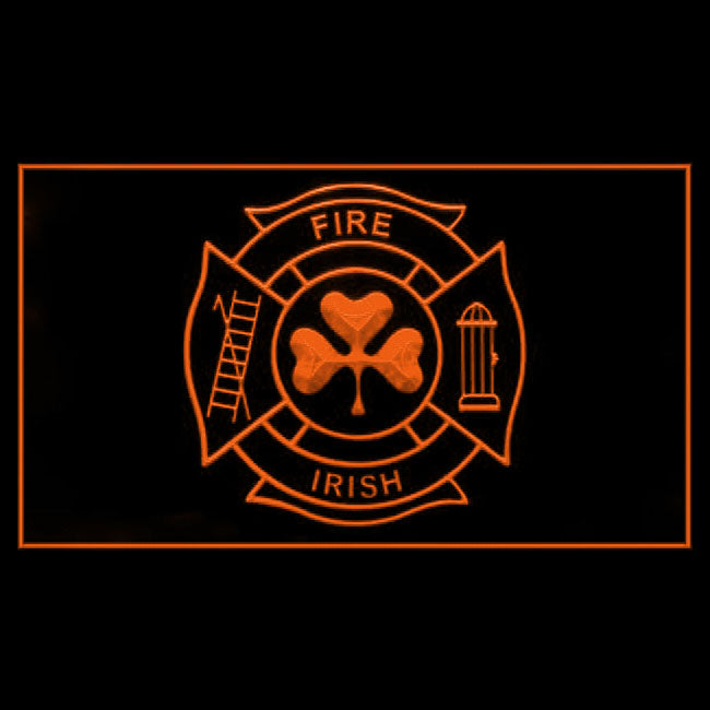 150066 Shamrock Fighting Irish Fire Dept Home Decor Open Display illuminated Night Light Neon Sign 16 Color By Remote