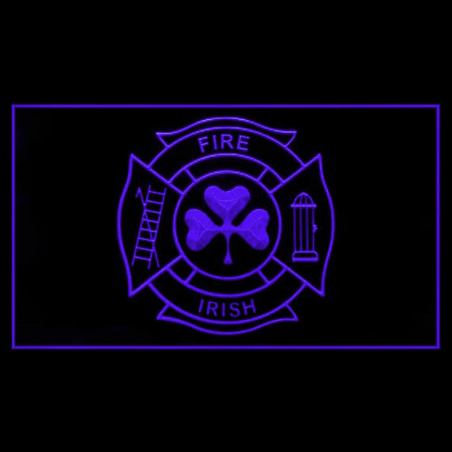 150066 Shamrock Fighting Irish Fire Dept Home Decor Open Display illuminated Night Light Neon Sign 16 Color By Remote