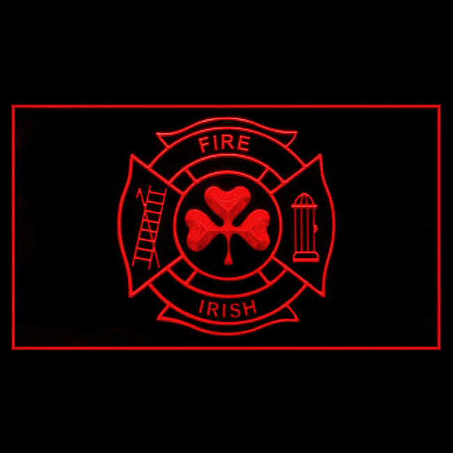 150066 Shamrock Fighting Irish Fire Dept Home Decor Open Display illuminated Night Light Neon Sign 16 Color By Remote