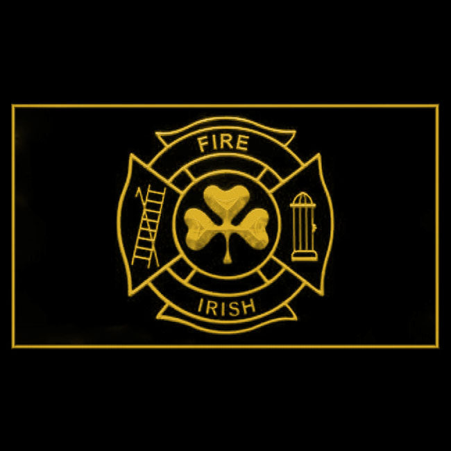 150066 Shamrock Fighting Irish Fire Dept Home Decor Open Display illuminated Night Light Neon Sign 16 Color By Remote