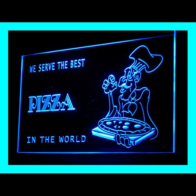 150069 Best Pizza Cafe Shop Home Decor Open Display illuminated Night Light Neon Sign 16 Color By Remote