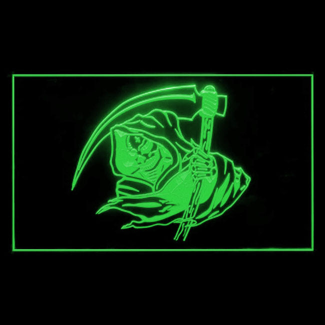 150085 Halloween Shop Grim Reaper Skeleton Skull Home Decor Open Display illuminated Night Light Neon Sign 16 Color By Remote