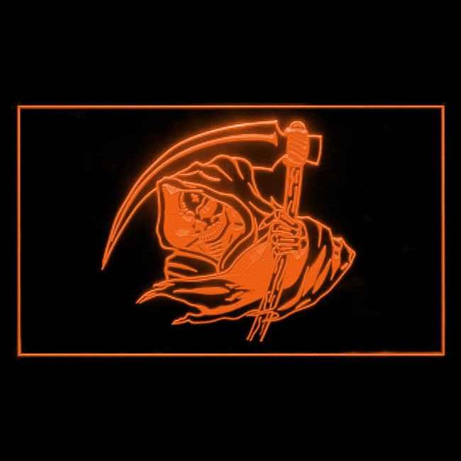 150085 Halloween Shop Grim Reaper Skeleton Skull Home Decor Open Display illuminated Night Light Neon Sign 16 Color By Remote