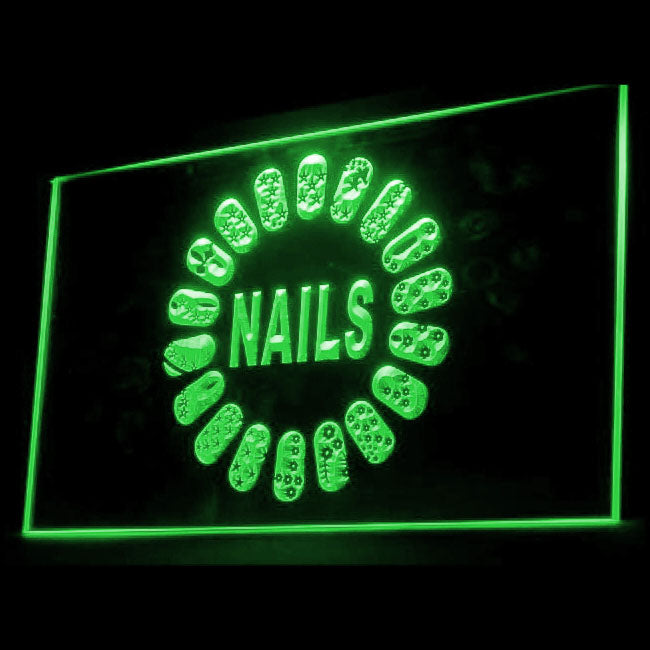 160019 Nails Beauty Salon Shop Home Decor Open Display illuminated Night Light Neon Sign 16 Color By Remote
