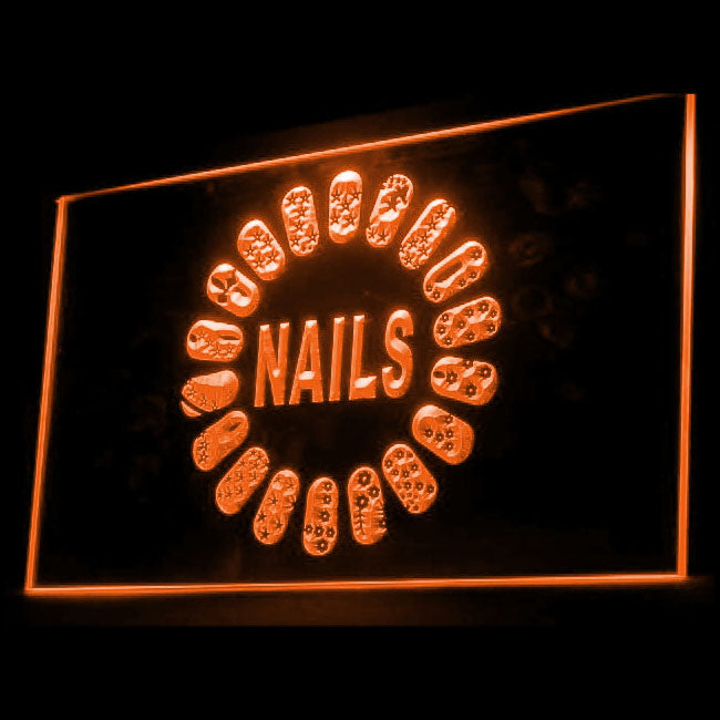160019 Nails Beauty Salon Shop Home Decor Open Display illuminated Night Light Neon Sign 16 Color By Remote