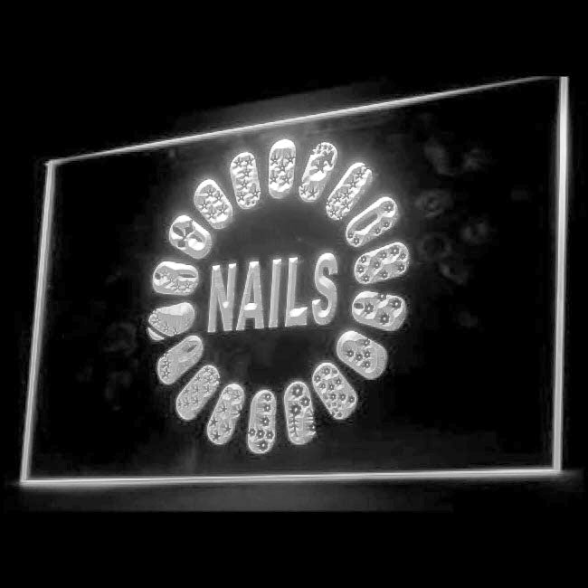 160019 Nails Beauty Salon Shop Home Decor Open Display illuminated Night Light Neon Sign 16 Color By Remote