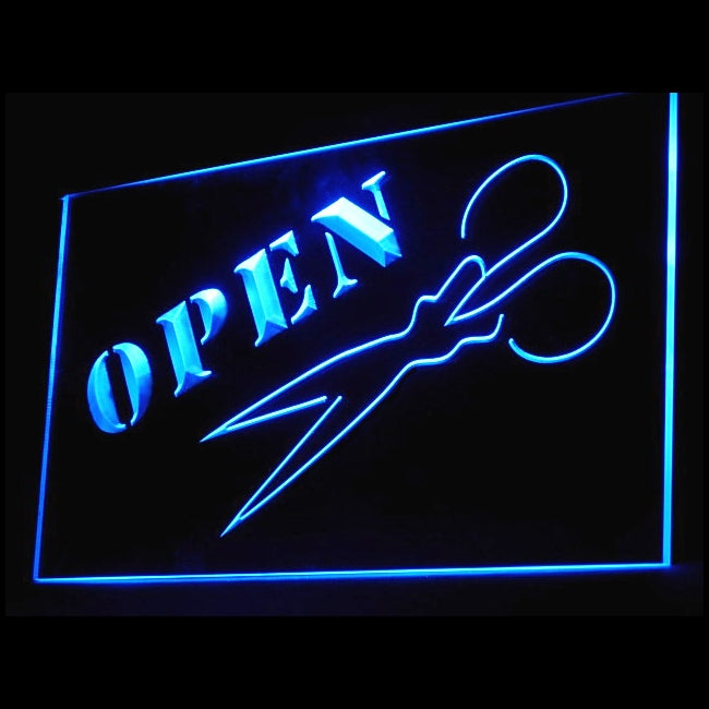160032 Barber Shop Haircut Beauty Salon Home Decor Open Display illuminated Night Light Neon Sign 16 Color By Remote