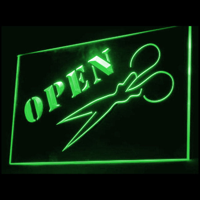 160032 Barber Shop Haircut Beauty Salon Home Decor Open Display illuminated Night Light Neon Sign 16 Color By Remote