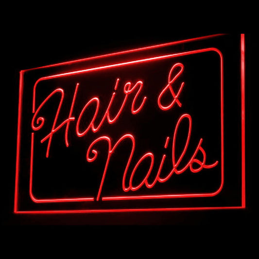 160037 Hair Nails Beauty Salon Home Decor Open Display illuminated Night Light Neon Sign 16 Color By Remote
