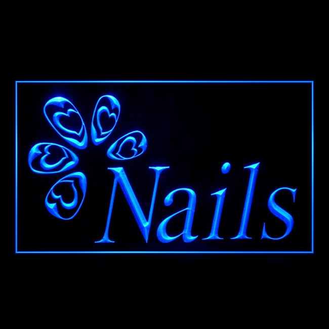 160051 Nails Beauty Salon Shop Home Decor Open Display illuminated Night Light Neon Sign 16 Color By Remote