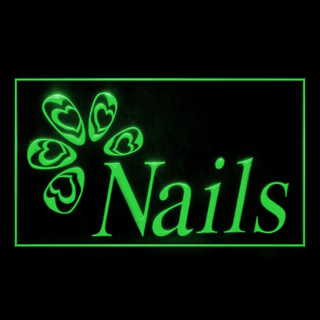 160051 Nails Beauty Salon Shop Home Decor Open Display illuminated Night Light Neon Sign 16 Color By Remote