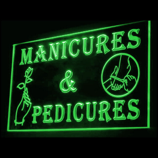 160055 Manicures Pedicures Beauty Salon Home Decor Open Display illuminated Night Light Neon Sign 16 Color By Remote