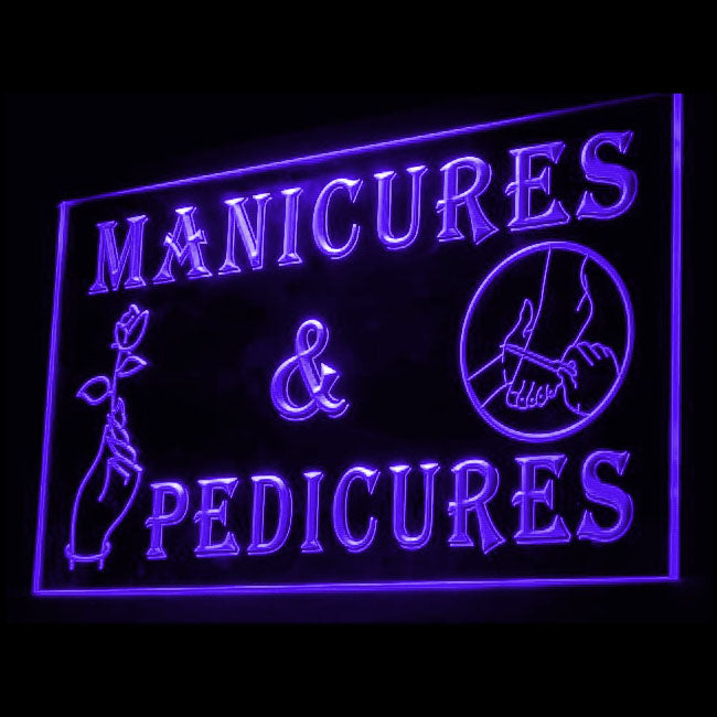 160055 Manicures Pedicures Beauty Salon Home Decor Open Display illuminated Night Light Neon Sign 16 Color By Remote