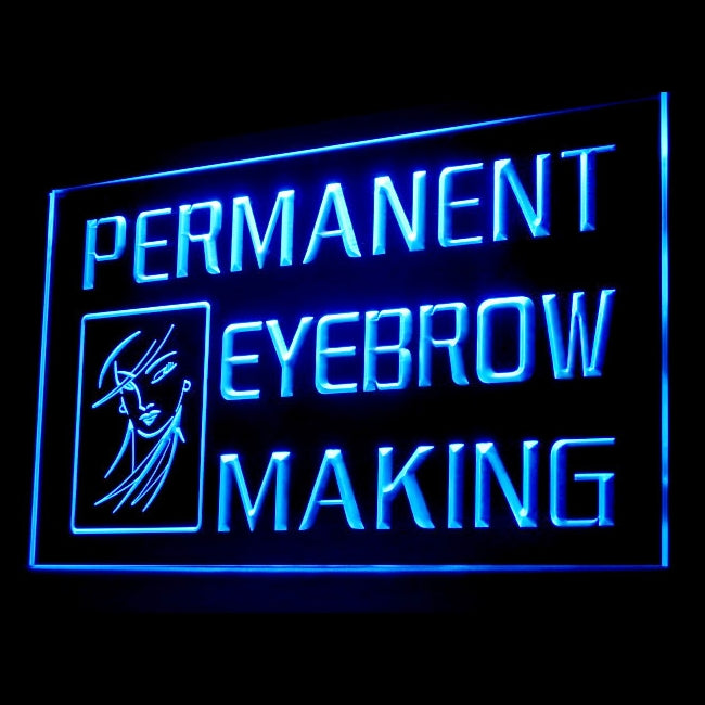 160065 Permanent Eyebrow Making Beauty Salon Home Decor Open Display illuminated Night Light Neon Sign 16 Color By Remote