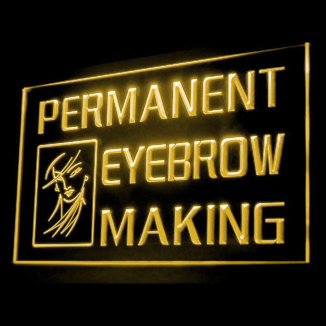 160065 Permanent Eyebrow Making Beauty Salon Home Decor Open Display illuminated Night Light Neon Sign 16 Color By Remote
