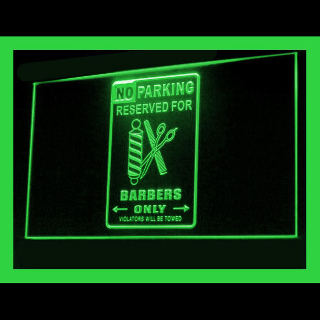 160105 No Parking Reserved For Barber Only Shop Home Decor Open Display illuminated Night Light Neon Sign 16 Color By Remote