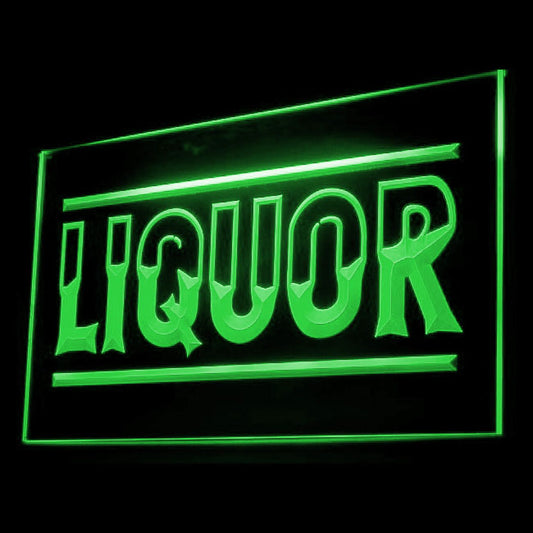 170004 Liquor Bar Pub Club Home Decor Open Display illuminated Night Light Neon Sign 16 Color By Remote