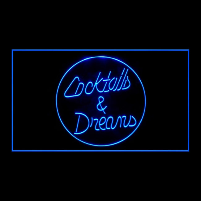 170021 Cocktails Dreams Bar Pub Home Decor Open Display illuminated Night Light Neon Sign 16 Color By Remote