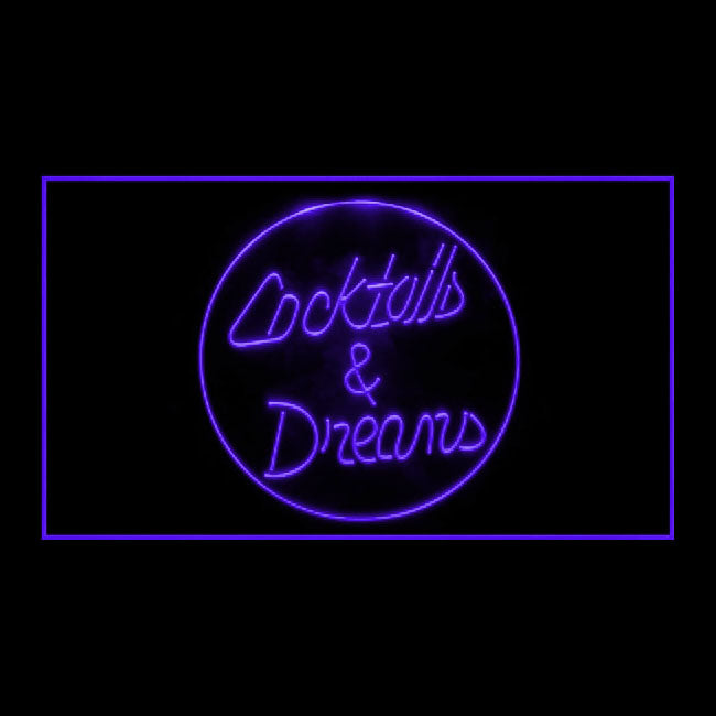 170021 Cocktails Dreams Bar Pub Home Decor Open Display illuminated Night Light Neon Sign 16 Color By Remote