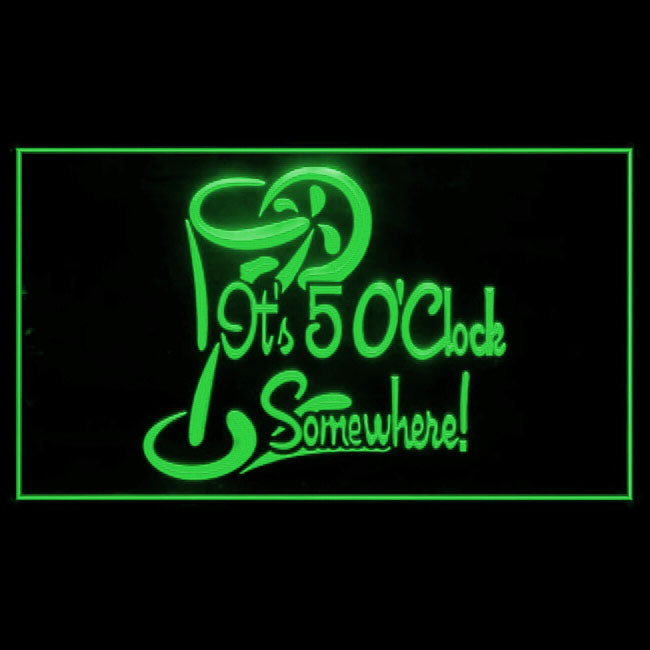 170034 ITS 5:00 Somewhere Bar Pub Home Decor Open Display illuminated Night Light Neon Sign 16 Color By Remote