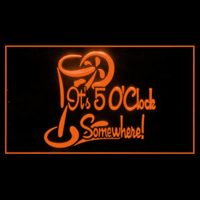 170034 ITS 5:00 Somewhere Bar Pub Home Decor Open Display illuminated Night Light Neon Sign 16 Color By Remote