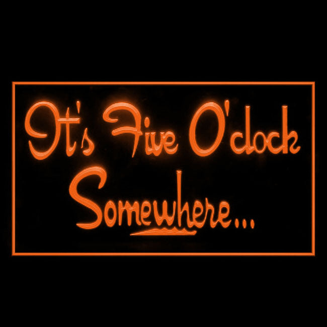 170038 ITS 5:00 Somewhere Bar Pub Home Decor Open Display illuminated Night Light Neon Sign 16 Color By Remote