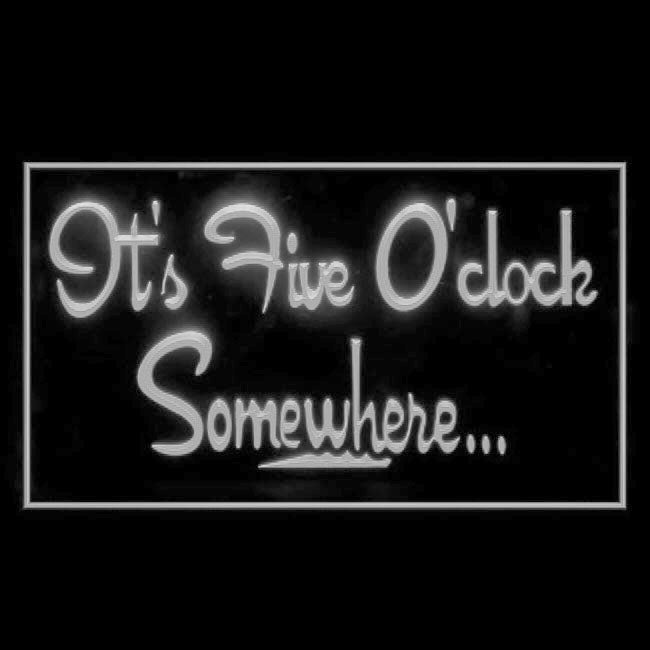 170038 ITS 5:00 Somewhere Bar Pub Home Decor Open Display illuminated Night Light Neon Sign 16 Color By Remote