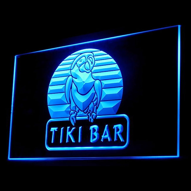 170044 Tiki Bar Parrot Pub Beer Home Decor Open Display illuminated Night Light Neon Sign 16 Color By Remote