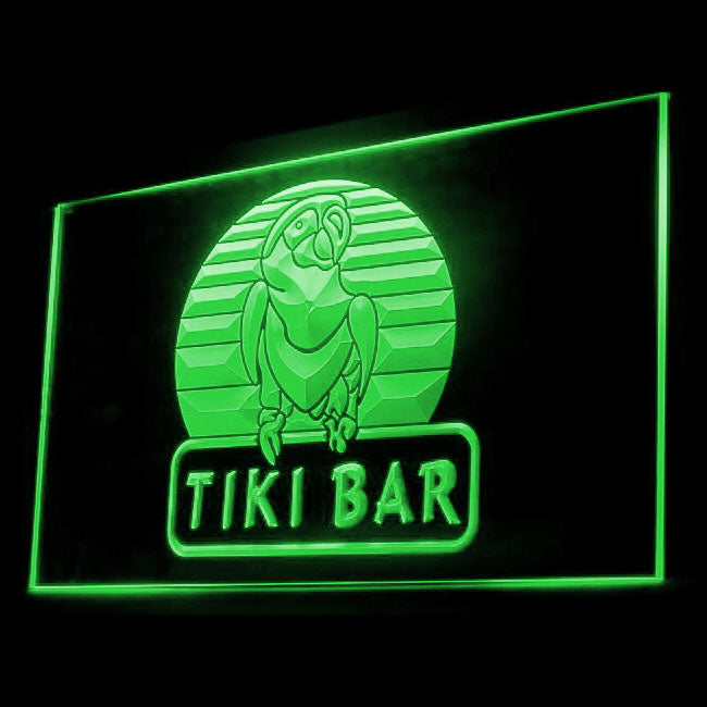 170044 Tiki Bar Parrot Pub Beer Home Decor Open Display illuminated Night Light Neon Sign 16 Color By Remote