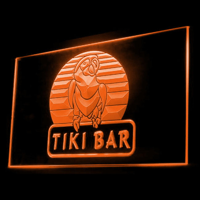 170044 Tiki Bar Parrot Pub Beer Home Decor Open Display illuminated Night Light Neon Sign 16 Color By Remote