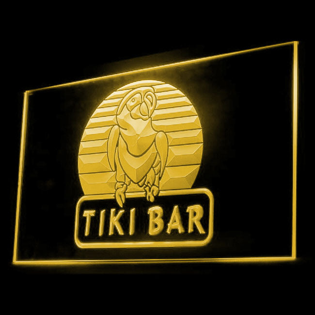 170044 Tiki Bar Parrot Pub Beer Home Decor Open Display illuminated Night Light Neon Sign 16 Color By Remote