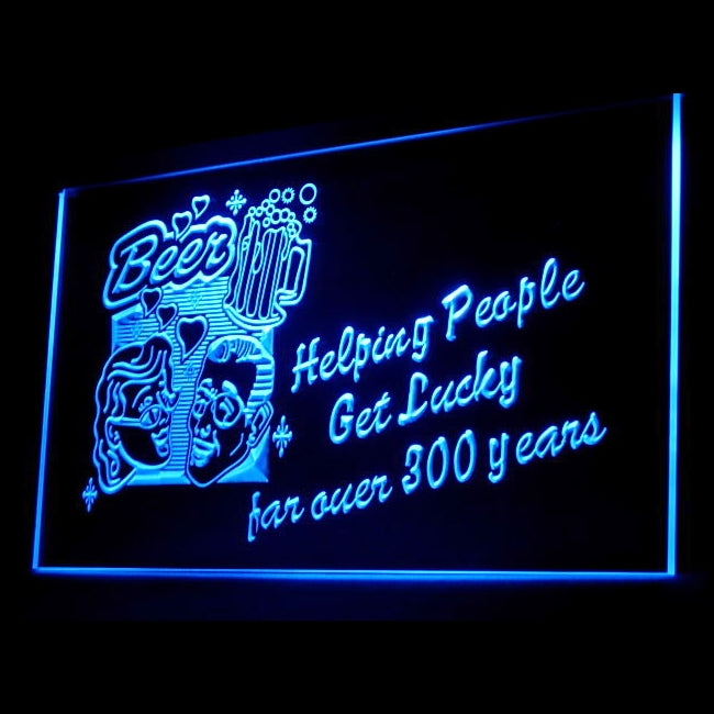 170054 Helping People Get Lucky Bar Pub Home Decor Open Display illuminated Night Light Neon Sign 16 Color By Remote