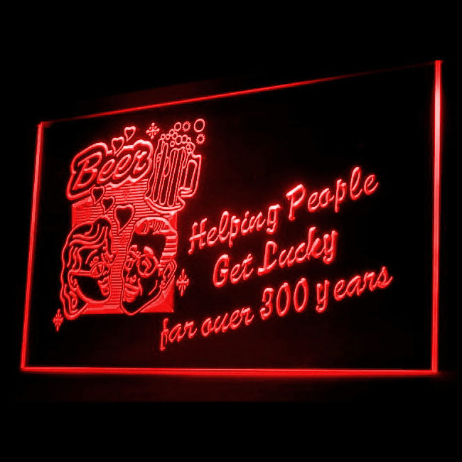 170054 Helping People Get Lucky Bar Pub Home Decor Open Display illuminated Night Light Neon Sign 16 Color By Remote