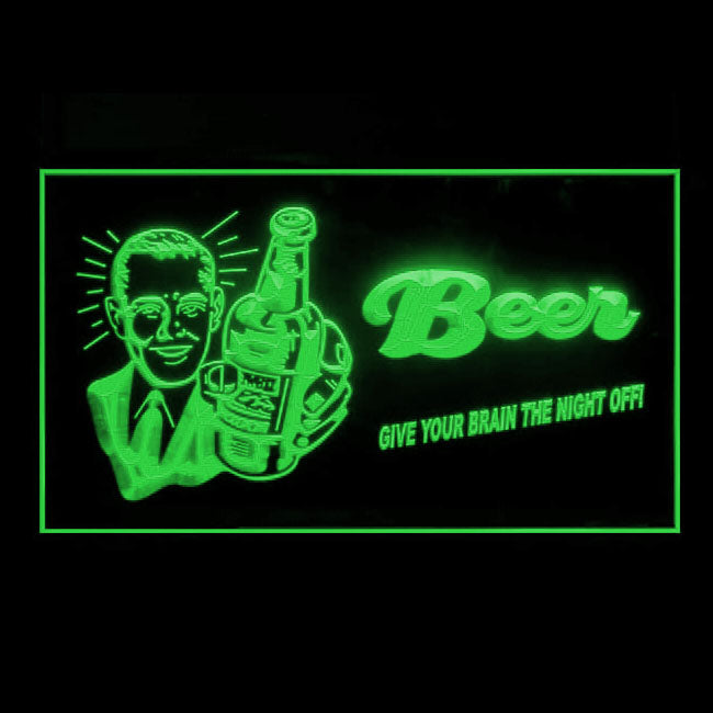 170064 Beer Give Your Brain Night Off Bar Home Decor Open Display illuminated Night Light Neon Sign 16 Color By Remote