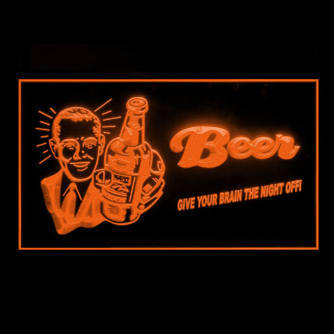 170064 Beer Give Your Brain Night Off Bar Home Decor Open Display illuminated Night Light Neon Sign 16 Color By Remote