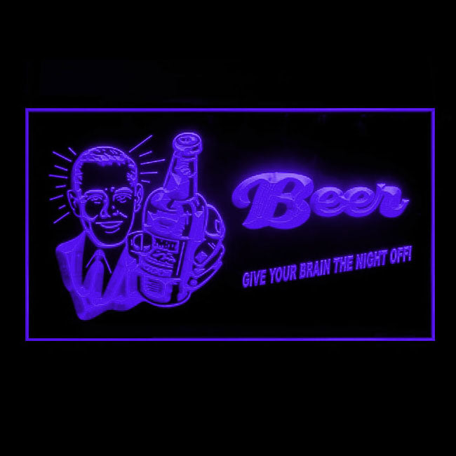 170064 Beer Give Your Brain Night Off Bar Home Decor Open Display illuminated Night Light Neon Sign 16 Color By Remote