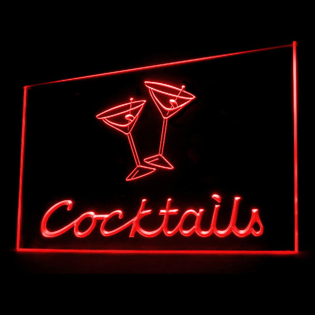 170065 Cocktails Bar Pub Club Home Decor Open Display illuminated Night Light Neon Sign 16 Color By Remote