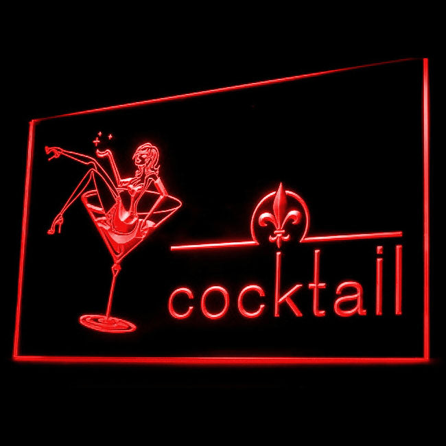 170066 Cocktails Bar Pub Club Home Decor Open Display illuminated Night Light Neon Sign 16 Color By Remote