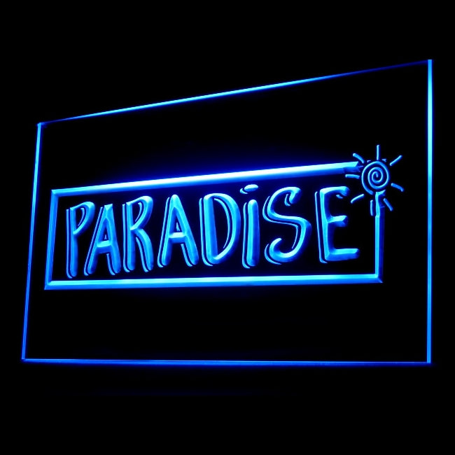 170082 Paradise Bar Happy Hours Beer Home Decor Open Display illuminated Night Light Neon Sign 16 Color By Remote