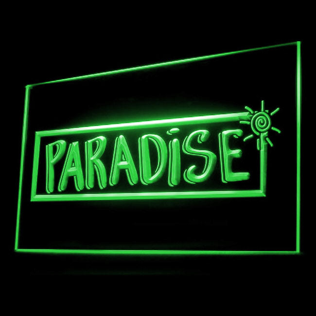 170082 Paradise Bar Happy Hours Beer Home Decor Open Display illuminated Night Light Neon Sign 16 Color By Remote