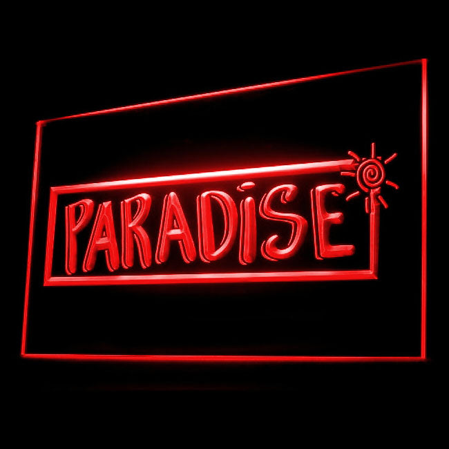170082 Paradise Bar Happy Hours Beer Home Decor Open Display illuminated Night Light Neon Sign 16 Color By Remote