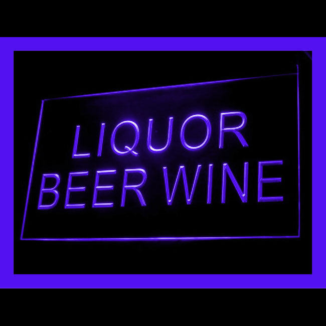 170097 Liquor Beer Wine Beverages Shop Store Home Decor Open Display illuminated Night Light Neon Sign 16 Color By Remote