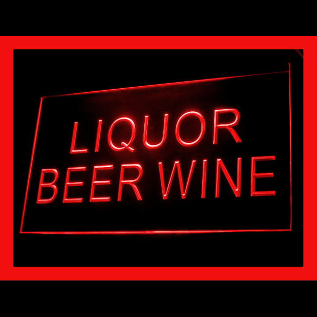 170097 Liquor Beer Wine Beverages Shop Store Home Decor Open Display illuminated Night Light Neon Sign 16 Color By Remote