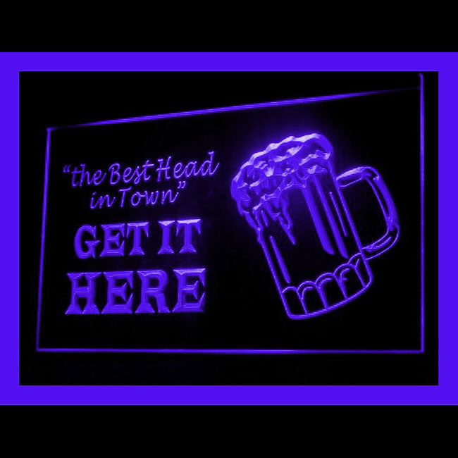 170109 The Best Head In Town Bar Beer Home Decor Open Display illuminated Night Light Neon Sign 16 Color By Remote
