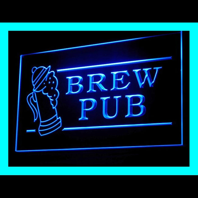 170117 Brew Pub Bar Club Home Decor Open Display illuminated Night Light Neon Sign 16 Color By Remote
