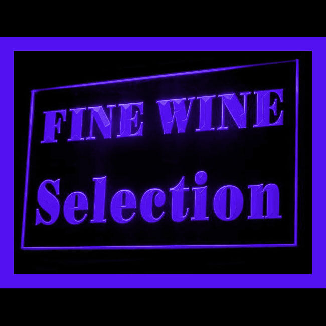 170118 Fine Wine Selection Shop Store Bar Pub Home Decor Open Display illuminated Night Light Neon Sign 16 Color By Remote
