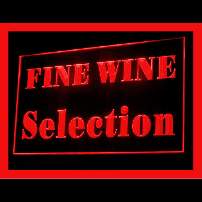 170118 Fine Wine Selection Shop Store Bar Pub Home Decor Open Display illuminated Night Light Neon Sign 16 Color By Remote